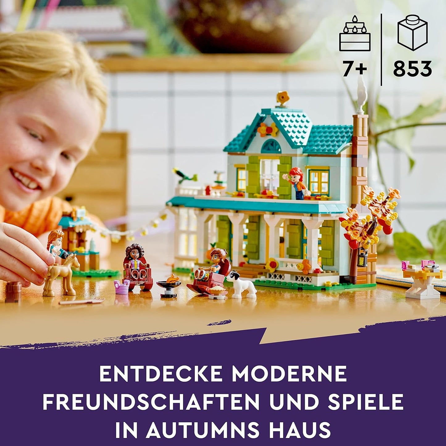 LEGO 41730 Friends Autumn’s House, Dollhouse with Animal Figures and Accessories, Mini Autumn Dolls, Mia and Pets, Toy for Girls and Boys from 7 Years, 2023 Characters