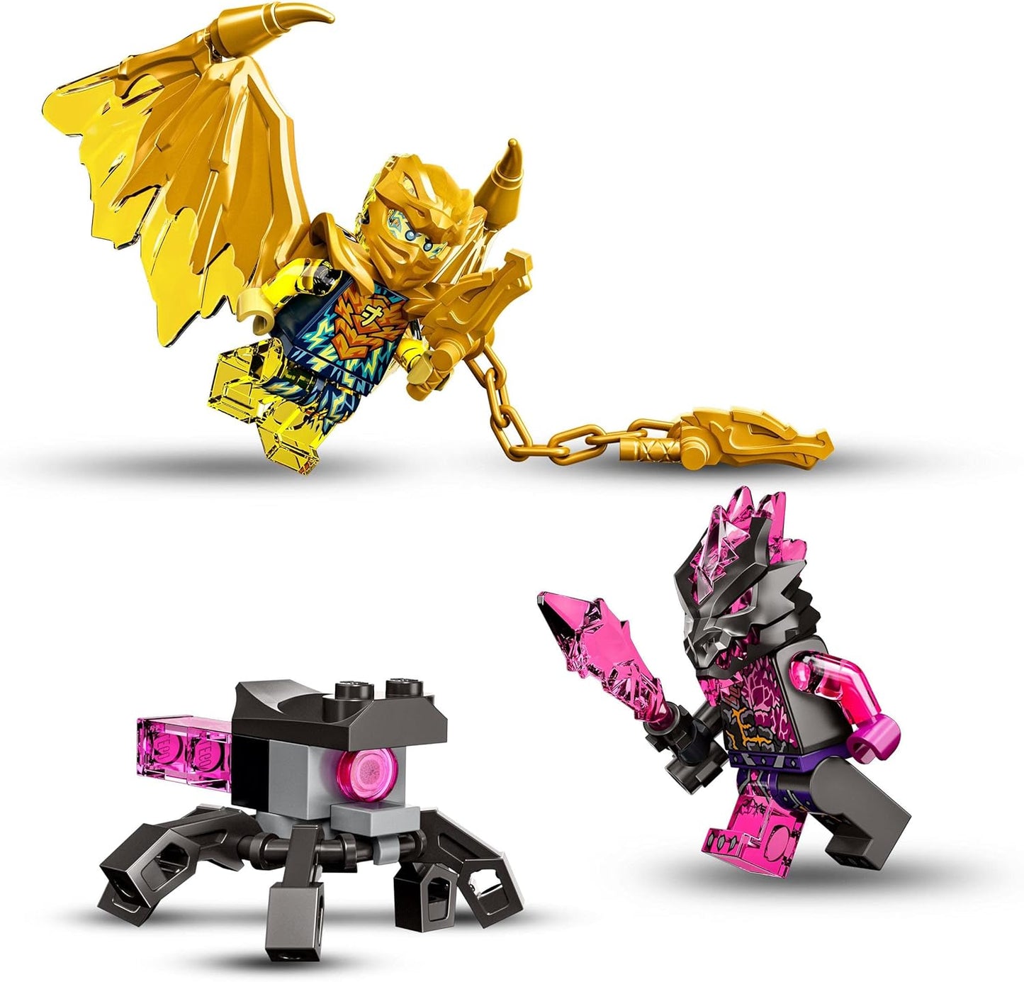 LEGO 71768 Ninjago Jays Gold Dragon Motorcycle Set with Jay Mini Figure and Dragon and Snake Figures, Toy for Children from 7 Years