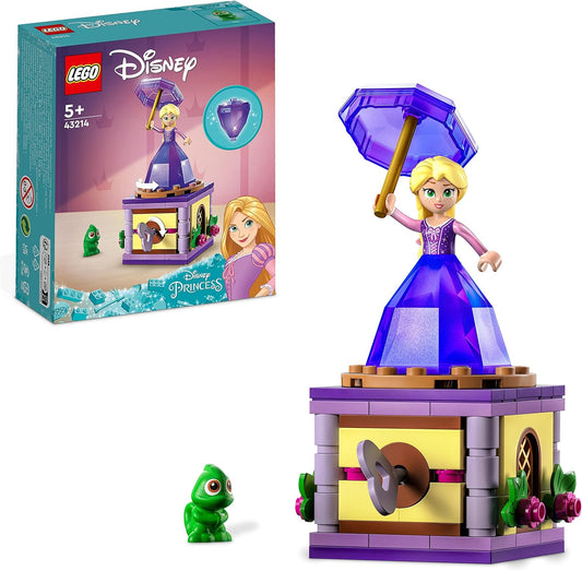 LEGO Disney Princess Rapunzel Music Box, Princess Building Toy with Rapunzel Mini Doll, Diamond Dress and Chameleon Pascal for Children 43214