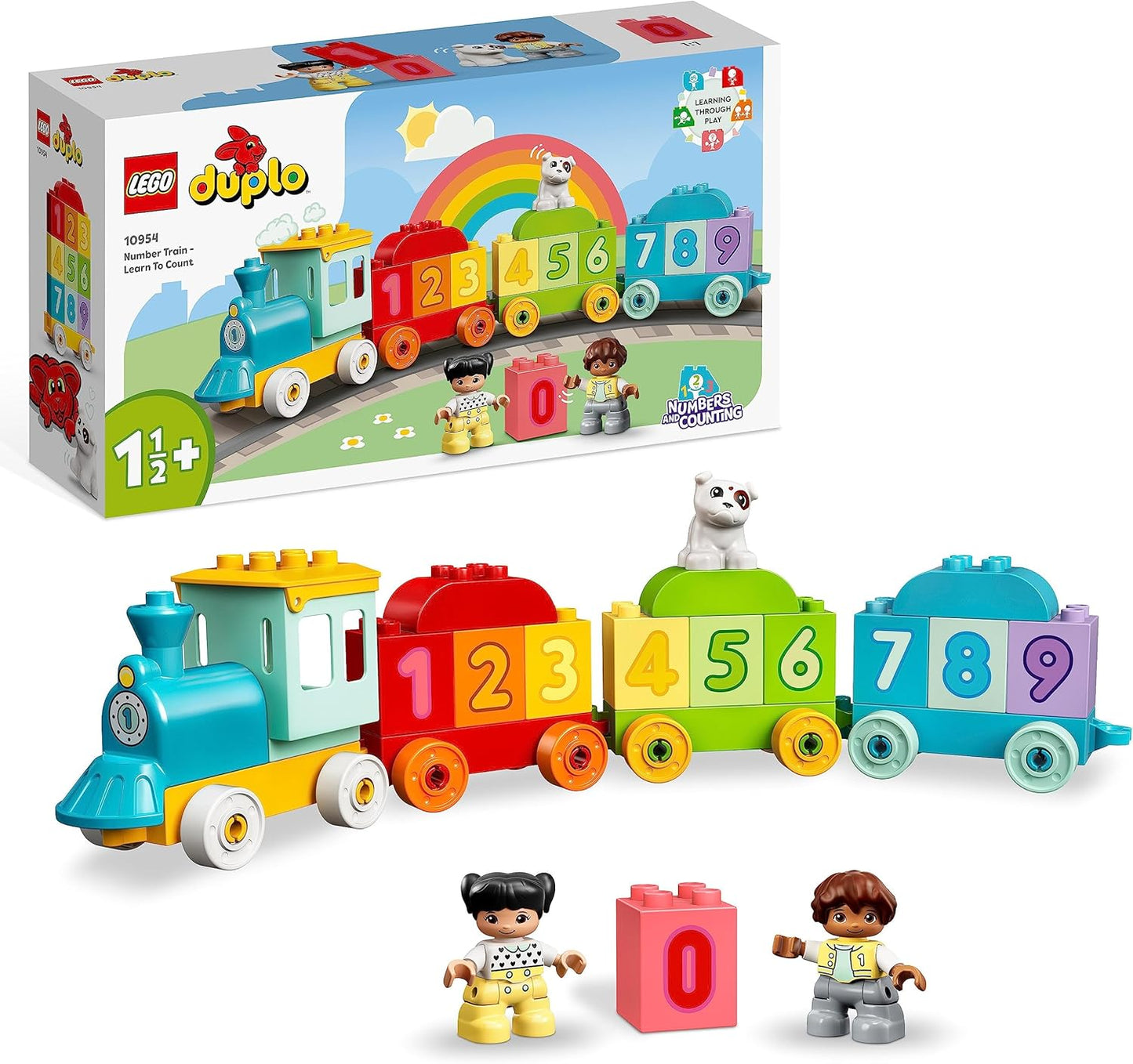 LEGO DUPLO Zahlenzug - Zählen lernen, Zug Spielzeug, Lernspielzeug für Kinder ab 1, 5 Jahren, Baby Spielzeug für Mädchen und Jungen 10954