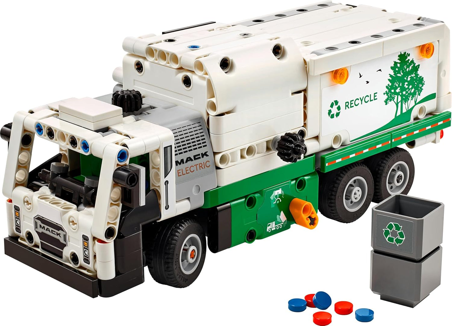 LEGO Technic Mack LR Electric Garbage Truck, Rubbish Car Model for Recycling Role Play, Buildable Truck Toy for Children, Car Gift for Boys and Girls from 8 Years Who Love Vehicles 42167