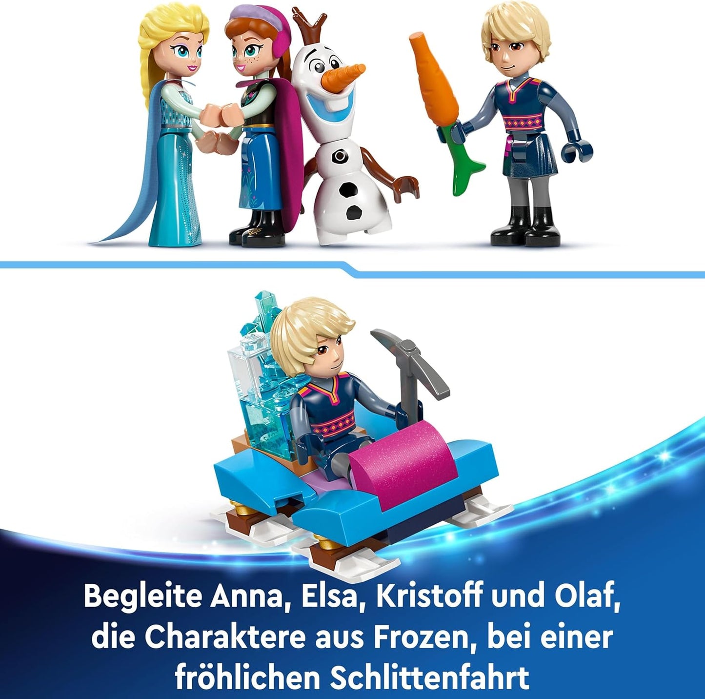 LEGO Disney Frozen Elsa's Winter Palace, Construction and Play Set for Children with Model Palace and Mini Figures Elsa and Anna, Gift for Girls, Boys and Film Fans from 6 Years 43244