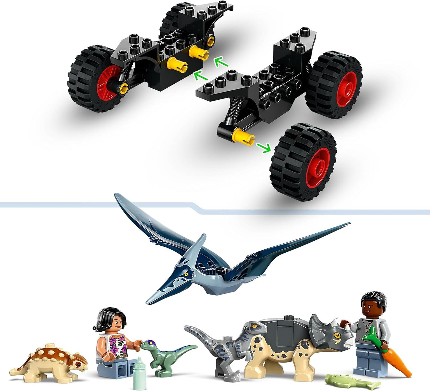 LEGO Jurassic World Rettungszentrum für Baby-Dinos, Set mit kleinen Dinosaurier-Figuren, darunter Triceratops, Ankylosaurus und Velociraptor, Dino-Geschenk für Jungen und Mädchen ab 4 Jahren 76963