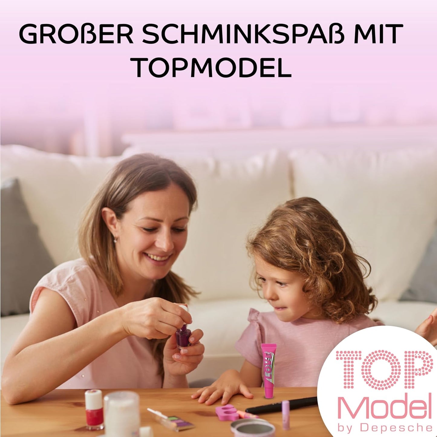 TOPModel Beauty and Me Lip Gloss Set, 1 Set with 3 Lip Gloss + TopModel Eyebrow Set, Beauty and Me Set of 2 in 2 Colours, Child-Friendly Make-Up Fun for Girls