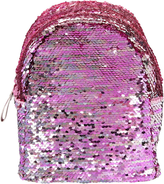 Depesche TOPModel 10476 Backpack with String Sequins, Rose, Multi-Coloured, multicoloured