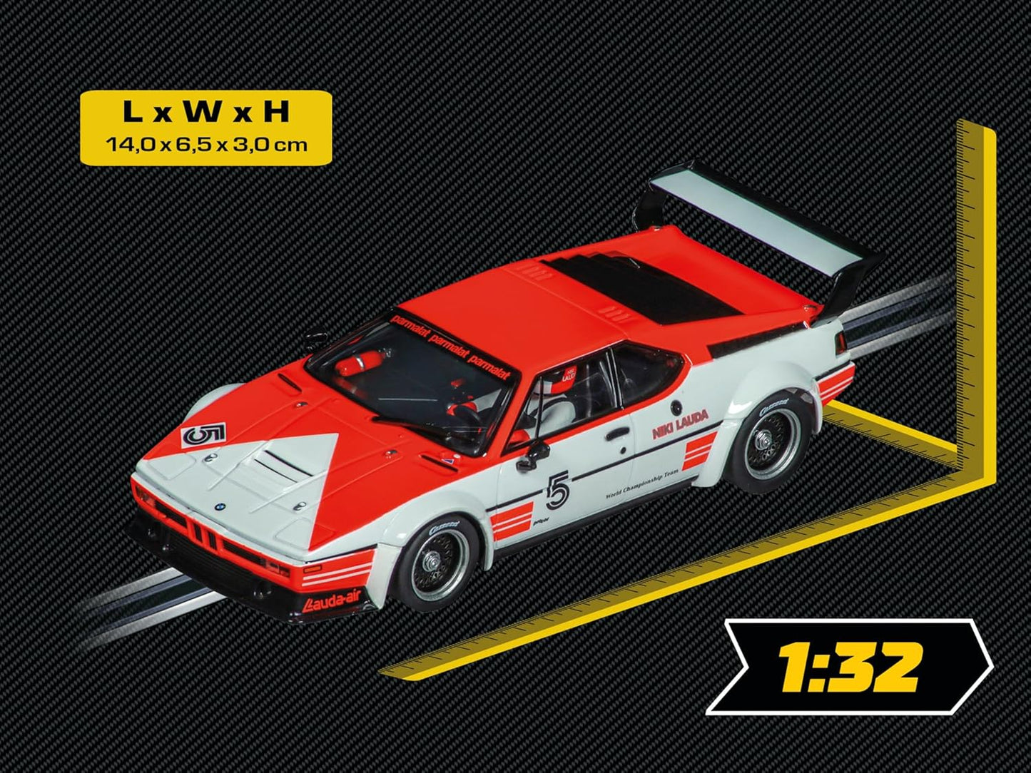 Carrera - 20032032 - Carrera Digital 132 | BMW M1 Procar "No.5" Hockenheim, 1979 | Car for Racetrack | Racetracks and Licensed Slot Cars | Up to 6 Players | For Children from 8 Years and Adults