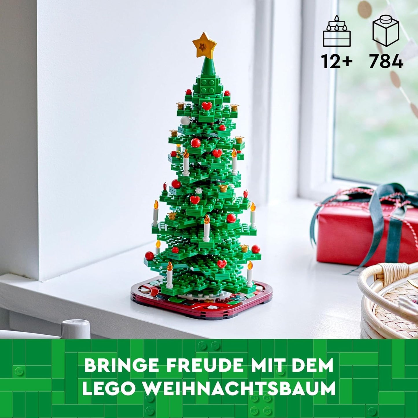 LEGO Christmas Tree, Building and Play Set for Children, Christmas Decoration for Collecting, Creative Toy, Christmas Set for Children and Families, Joint Activity, Holiday Gift Idea, 40573