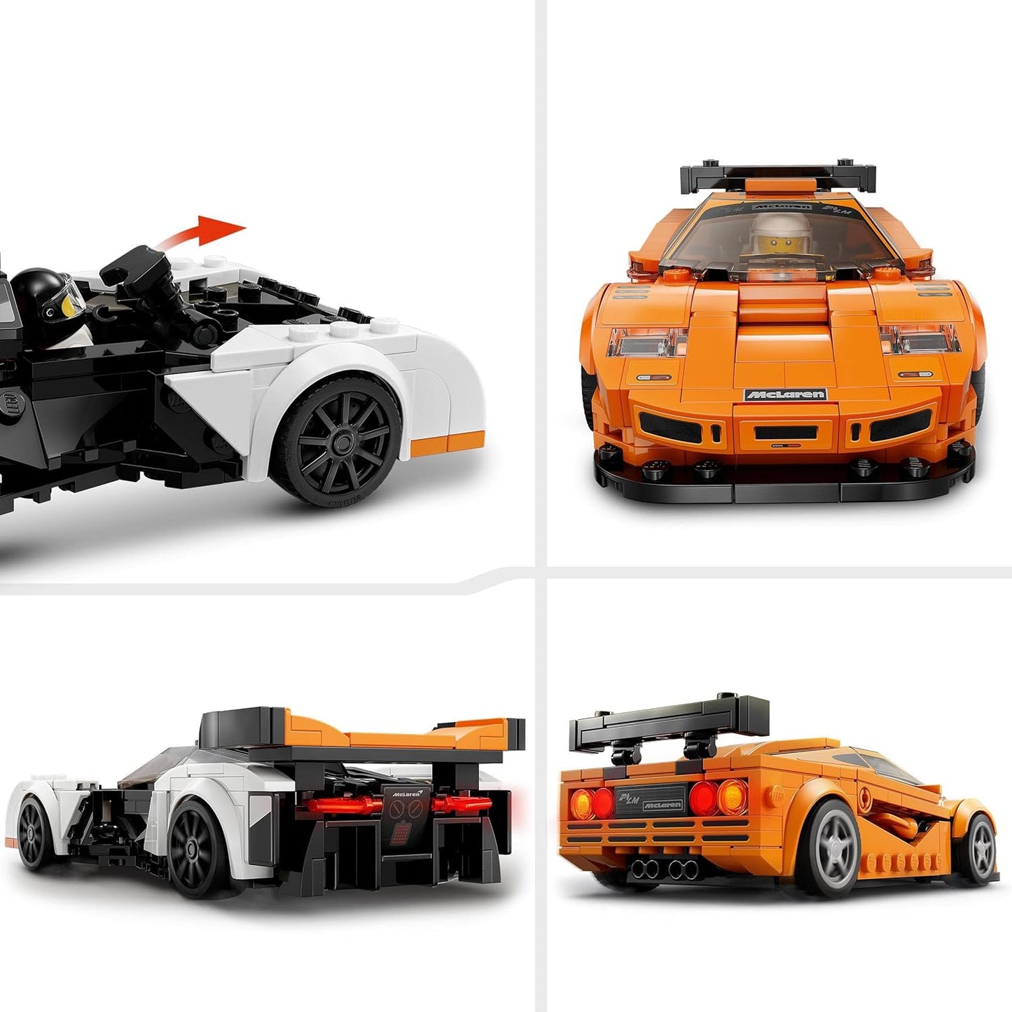 LEGO Speed Champions McLaren Solus GT & McLaren F1 LM, 2 Iconic Racing Car Toys, Hypercar Model Kit, Car Collectible, Gift Idea 76918