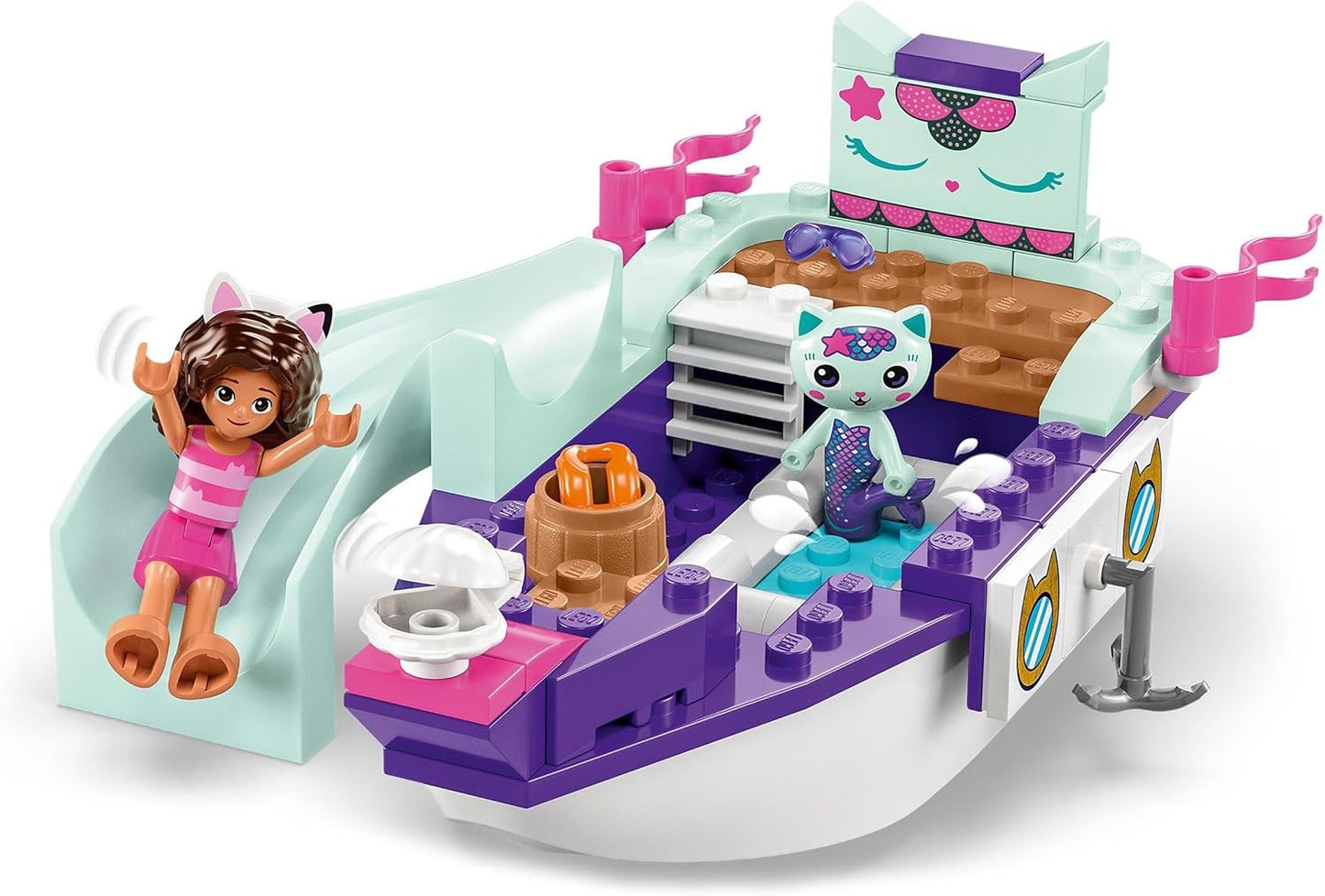 LEGO 10786 Gabby's Dollhouse Gabby & Meerkat Ship & Spa Boat Set with Beauty Salon, Dollhouse with Figures and Accessories, Play Set for Girls, Boys, Children from 4 Years