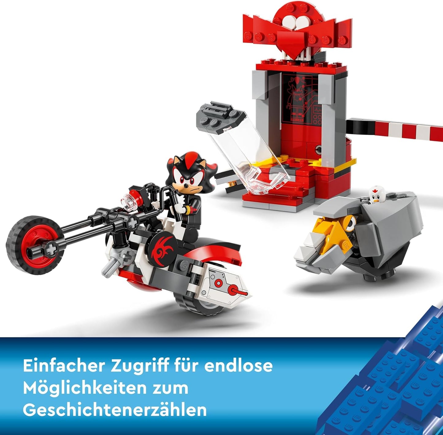 LEGO Sonic The Hedgehog Shadow The Hedgehog Escape Set with Motorcycle Toy and Video Game Figures, Gift for Gamers and Fans from 8 Years, Fan Item for Boys and Girls 76995