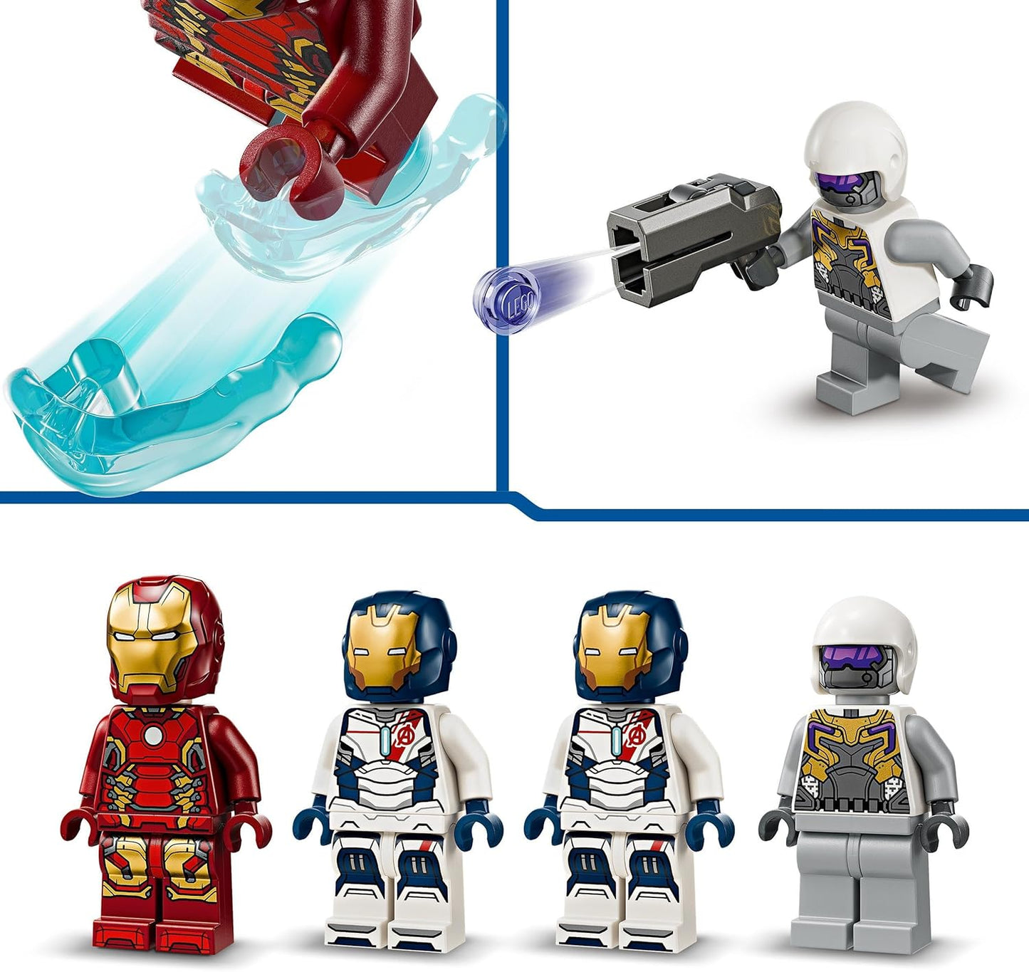 LEGO Marvel Iron Man & Iron Legion vs. Hydra Soldier, Avengers Building Toy, Creative Playset for Children and Superhero Fans, Gift for Boys and Girls from 6 Years, 76288