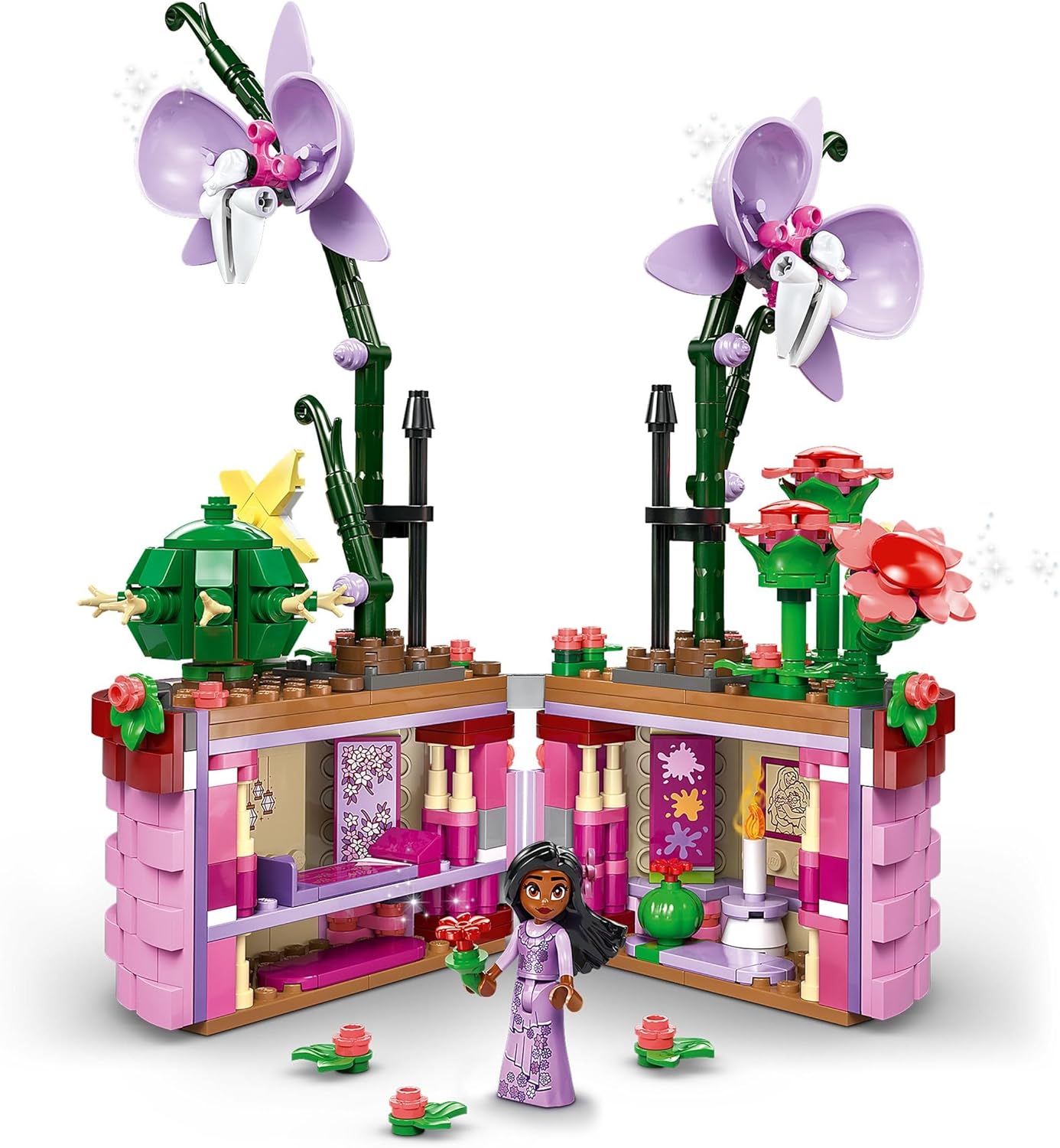 LEGO Disney Encanto Isabelas Flower Pot, Set for Children with Buildable Toy Orchid, Decorative Kit with Mini Doll, One Figure from the Film, Gift Idea for Girls and Boys from 9 Years, 43237