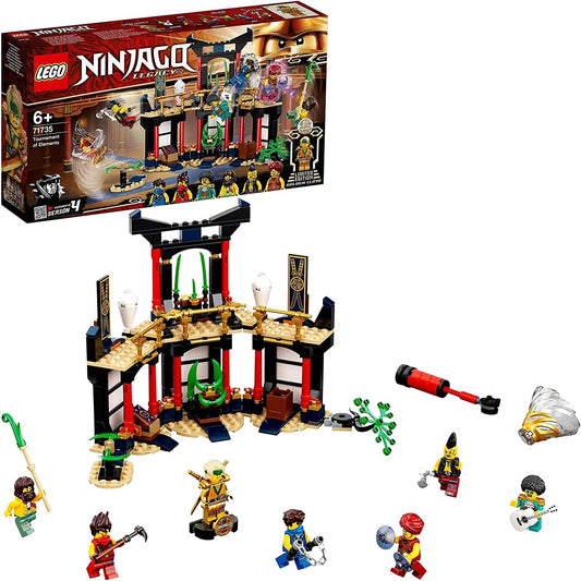 Lego 71735 Ninjago Tournament of Elements Temple Construction Set with Battle Arena and Collectable Figure of the Golden Ninja Lloyd