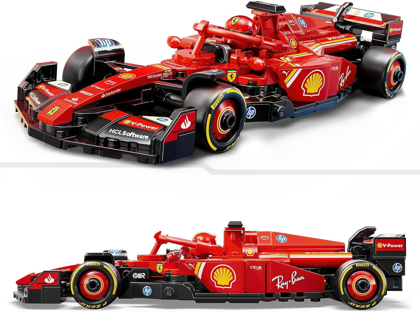 LEGO Speed Champions Ferrari SF-24 F1 Racing Car - Toy with Formula 1 Mini Figure to Collect - Construction Set for Children - Collectible - Gift for Boys & Girls from 10 Years or Adult Fans 77242