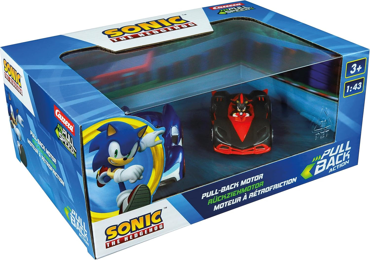 Pull & Speed - 15813023 - Sonic the Hedgehog I 2 Vehicles with Pull-Back Motor I Authentic SonicI Characters I Ideal as a Gift or for Your Own Collection I Scale 1:43 I from 3 Years