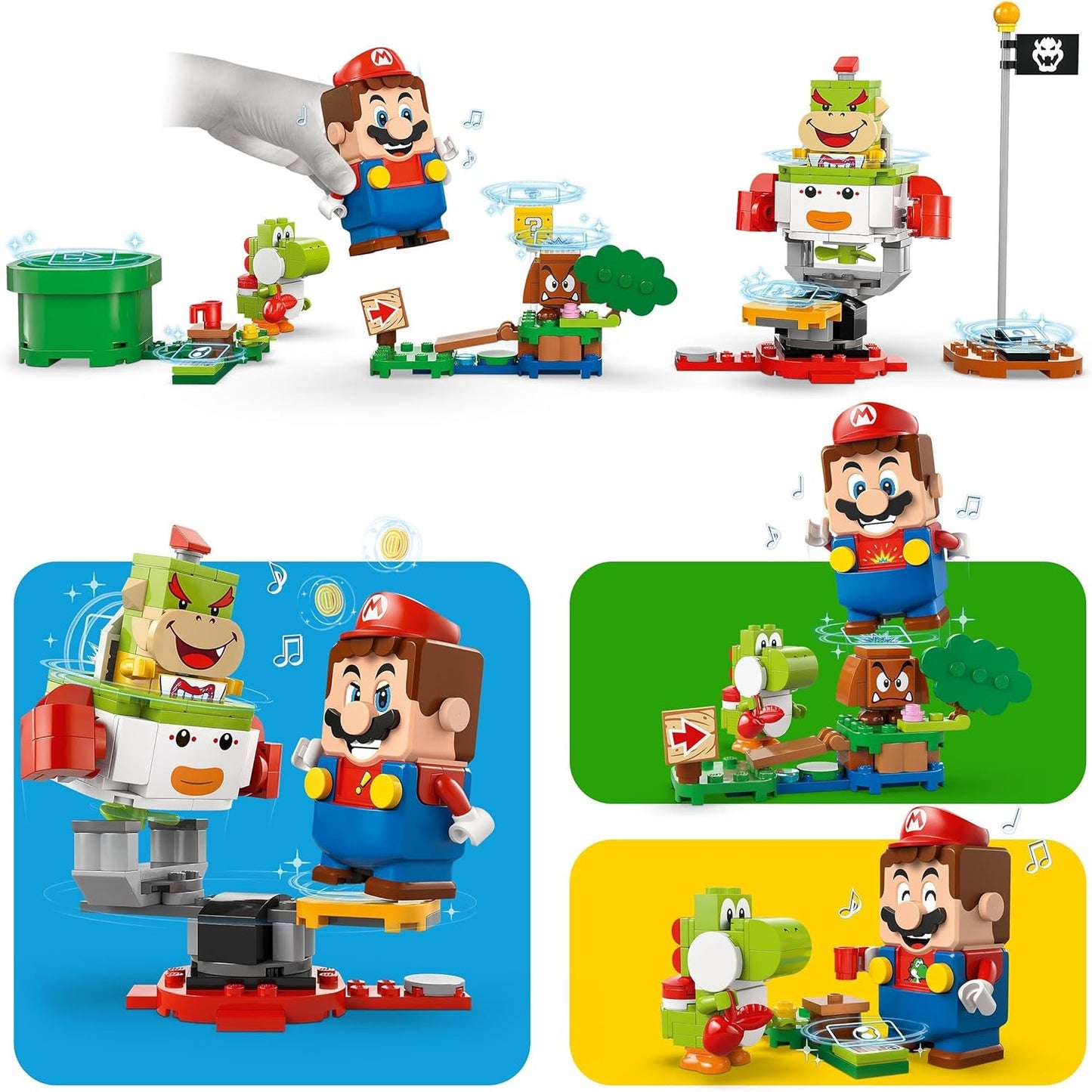 LEGO Super Mario Adventure with the Interactive Mario, Set with Junior Clown Carriage, Toy Yoshi, Nintendo Gift for Boys, Girls and Gamers from 6 Years 71439