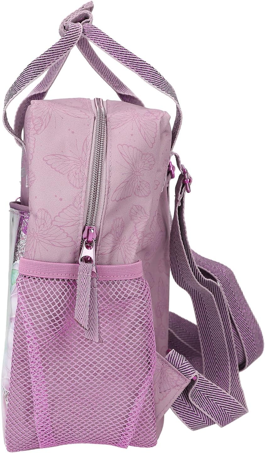 Depesche 12776 TOPModel Fairy Love Backpack in Mauve with Model Motif and Butterflies, Bag with Adjustable Straps, Pink, pink, Rucksack