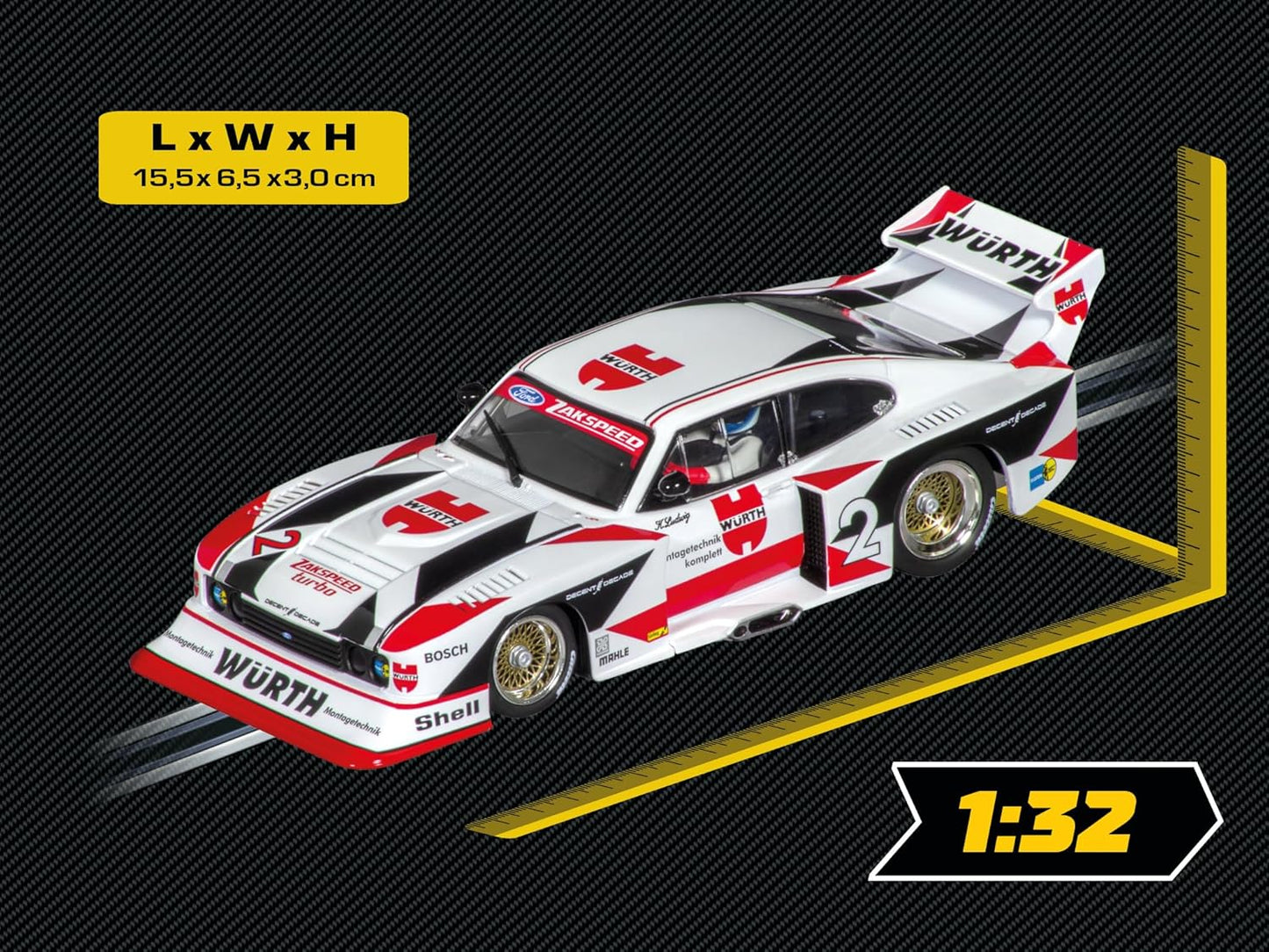 Carrera 31042 Digital132 Ford Capri Zakspeed Turbo Würth Zakspeed Team