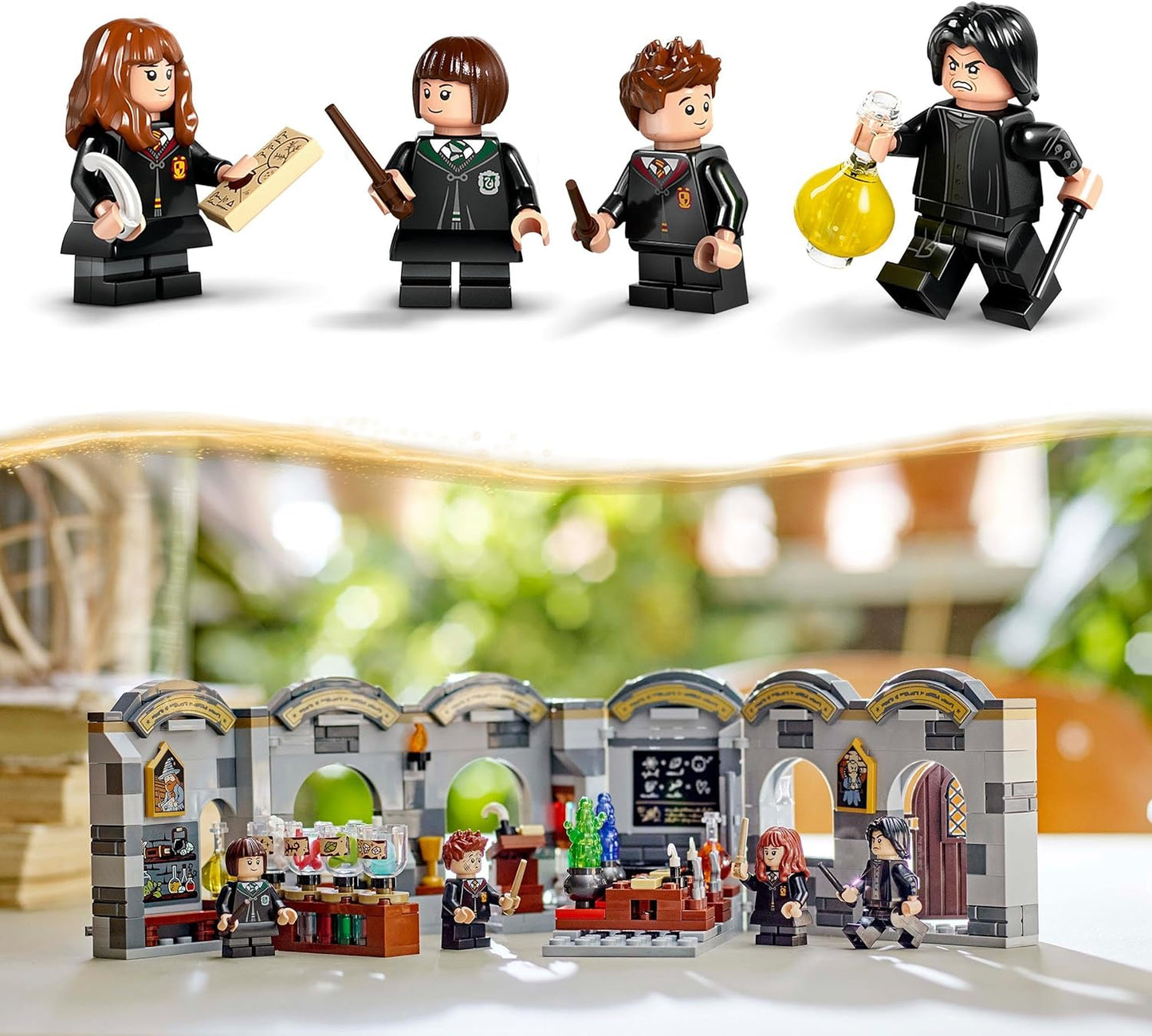 LEGO Harry Potter Hogwarts Castle Potion Lessons Fantasy Toy Buildable Classroom Gift Idea for Boys, Girls and All Fans with Hermione Granger and Severus Snape 76431