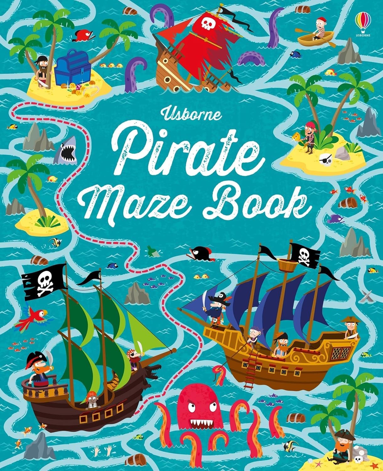 Usborne Maze Series 4 Books Collection Set(Superhero Mazes, Pirate Maze Book, Long Ago Mazes & Space Maze Book)