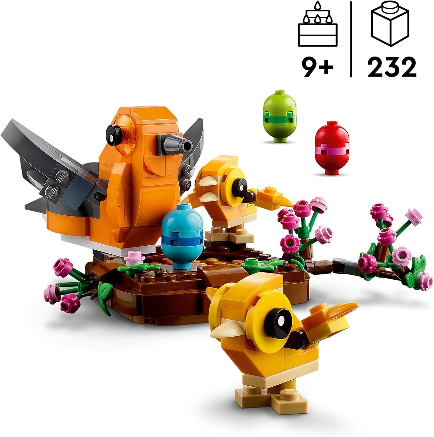 LEGO Creator 40639 Bird Nest Set, Building Toy for Children from 9 Years, Girls and Boys, with 3 Toy Birds, Decoration for the Children's Room, Easter, Birthday Gift