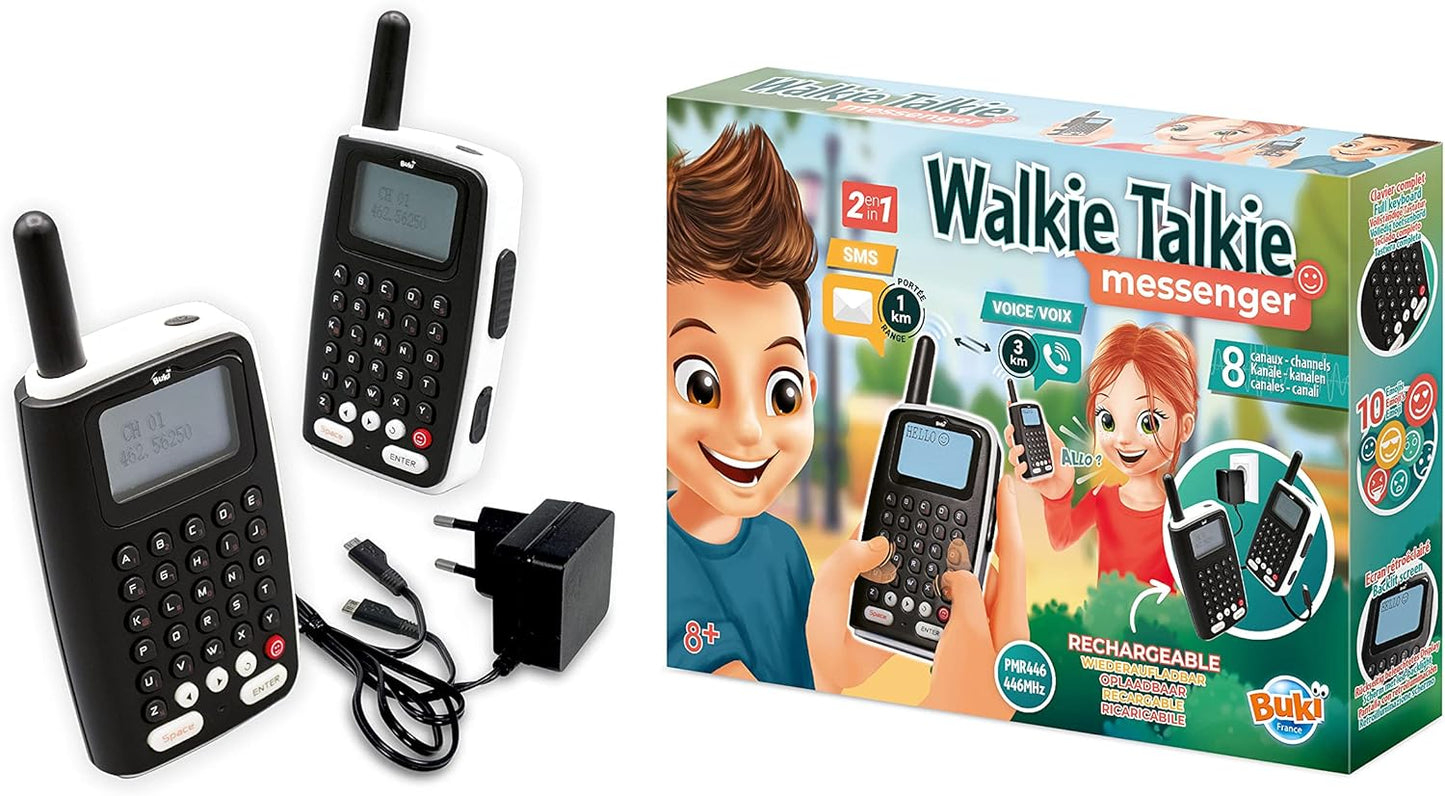 Buki France TW04 Walkie Talkie Messenger Black and White