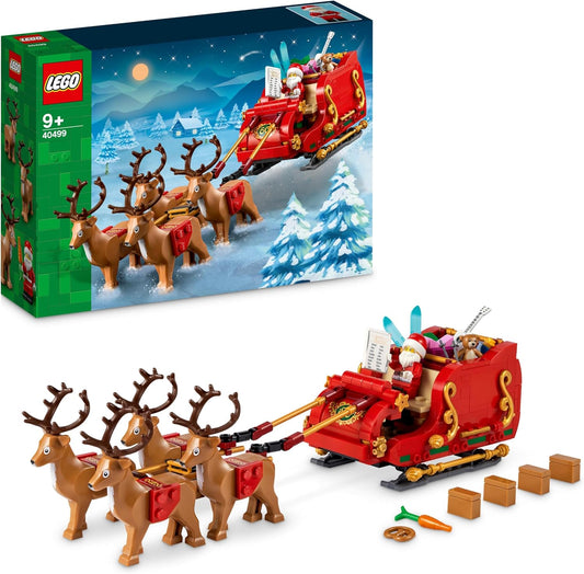 LEGO Santa’s Sleigh Set, Building Toy for Kids with Minifigure, Reindeer Figures and Guitar, Stocking Filler Idea or fun Christmas Decoration, Gift for 9 Plus Year Old Boys and Girls 40499