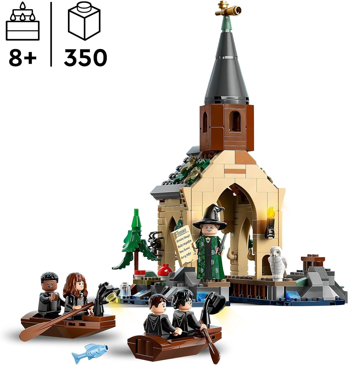 LEGO Harry Potter Hogwarts Castle Boathouse Toy Model for Children, Includes 2 Buildable Boats and 5 Mini Figures, Gift for Girls, Boys and All Fans from 8 Years 76426