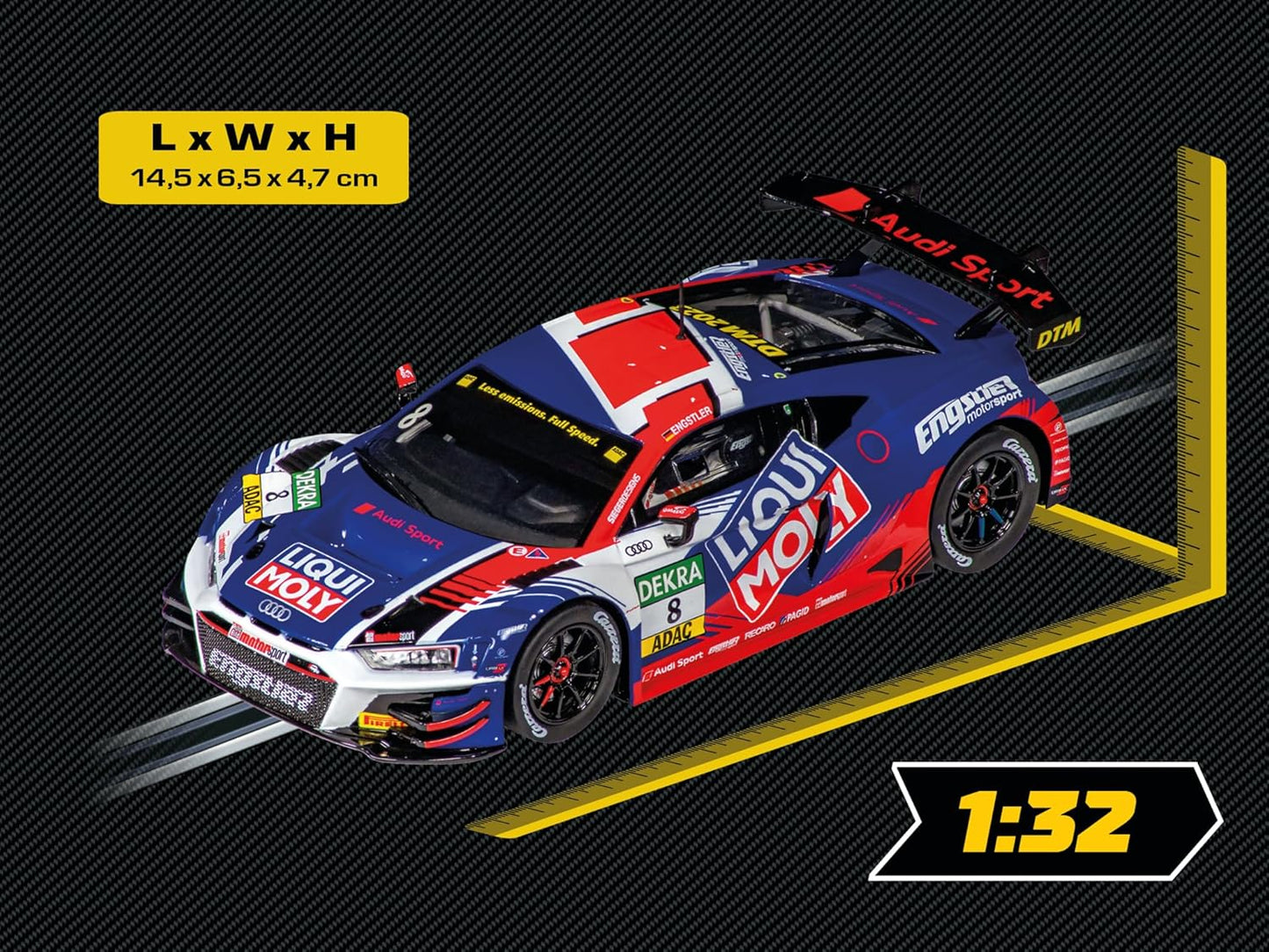 Carrera - 20032010 - Digital 132 Audi R8 LMS GT3 Evo II Engstler Motorsport, No.8 D2023 | Slot Car Ready to Race | Perfect for Children and Adults | Scale 1:32 Replica with Original Audi Licence