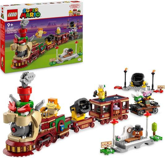 LEGO Super Mario The Bowser Quick Train, Adventure Playset for Children with Hammer Brother, 2 Gumbas and 2 Parapots, Nintendo Gift for Boys, Girls and Gamers 71437