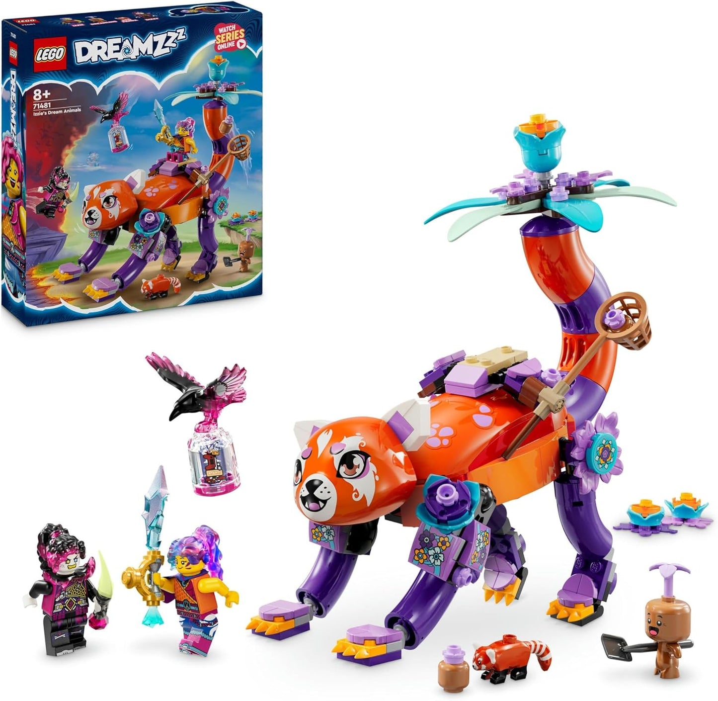 LEGO DREAMZzz 71481 3-in-1 Izzies Dream Animals, Magic Egg with Mini Figures Izzy and Dizzy and Animal Figures, Fantasy Playset, Gift for Girls and Boys from 8 Years