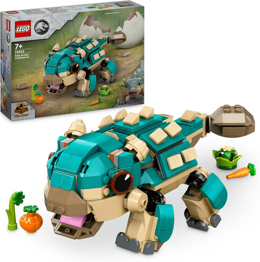 LEGO Jurassic World Baby Bumpy: Ankylosaurus, Buildable Toy Dinosaur for Fans of Jurassic World: New Adventures, Gift for Boys and Girls from 7 Years 76962