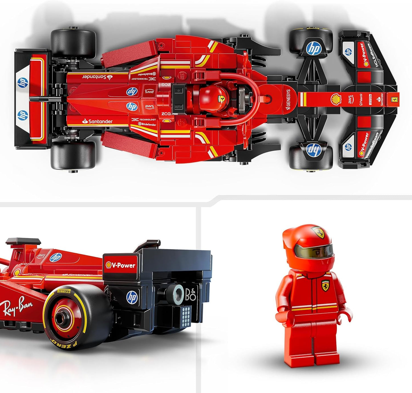 LEGO Speed Champions Ferrari SF-24 F1 Racing Car - Toy with Formula 1 Mini Figure to Collect - Construction Set for Children - Collectible - Gift for Boys & Girls from 10 Years or Adult Fans 77242