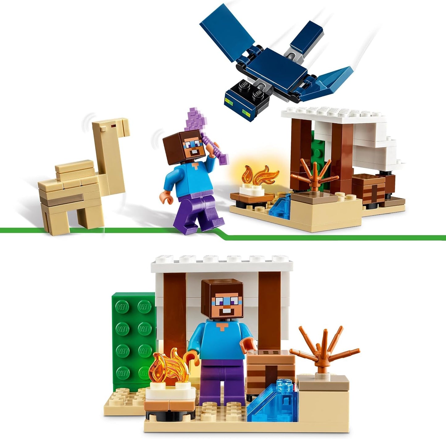 LEGO Minecraft Steves Desert Expedition Video Game Set for Boys and Girls, Biome with Steve, House, Figures and Camel Toy, Gamer Gift for Children from 6 Years 21251