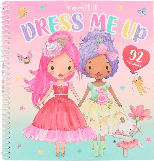 Depesche 12462 Princess Mimi Dress Me Up Sticker Book with 24 Pages for Designing Chic Princess Outfits and 10 Sticker Sheets with Many Royal Stickers