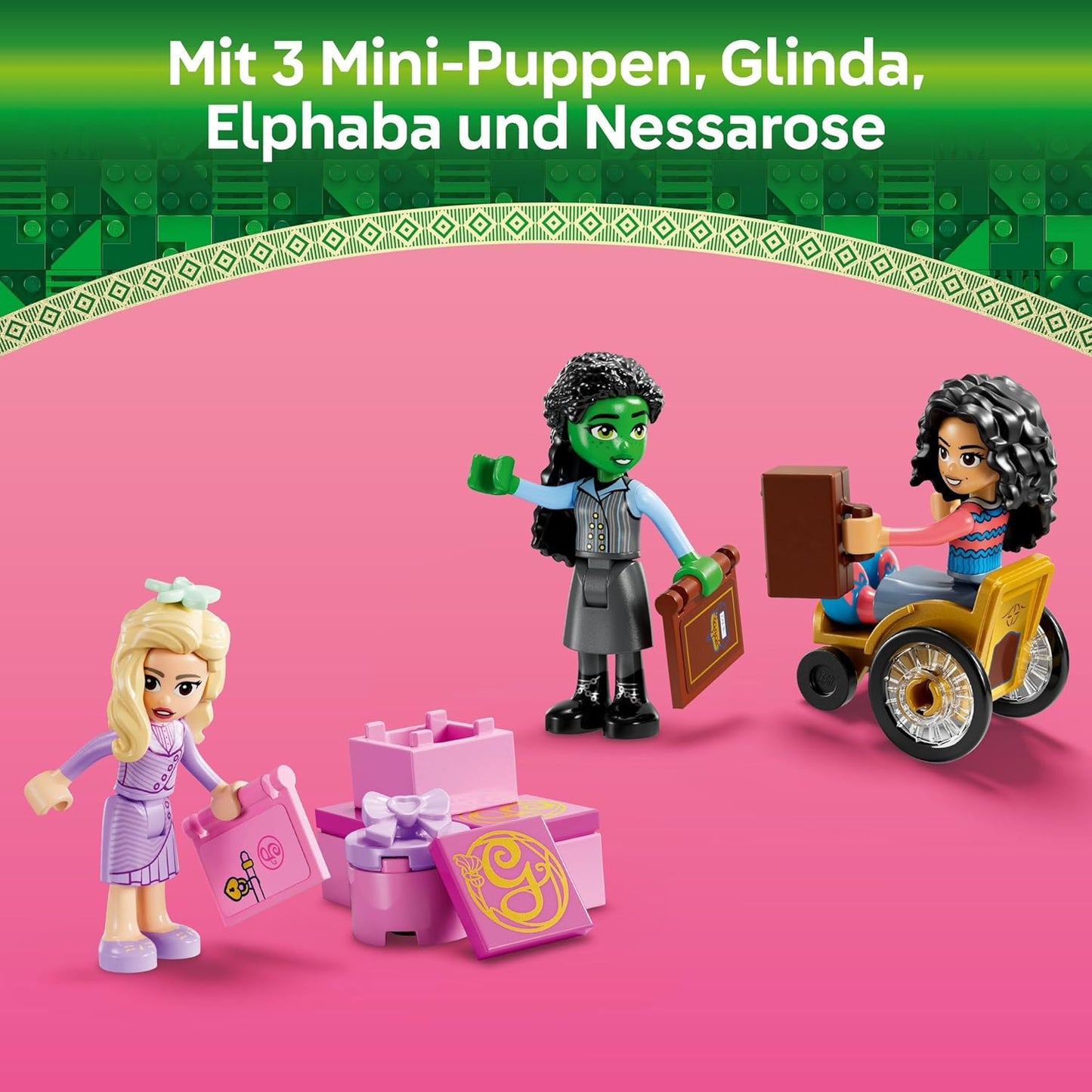 LEGO Wicked Glinda, Elphaba and Nessarose at Shiz University, Sailing Boat and 3 Toy Figures, Toy Boat, Gift for Girls and Boys from 7 Years Who Love Dollhouses 75681