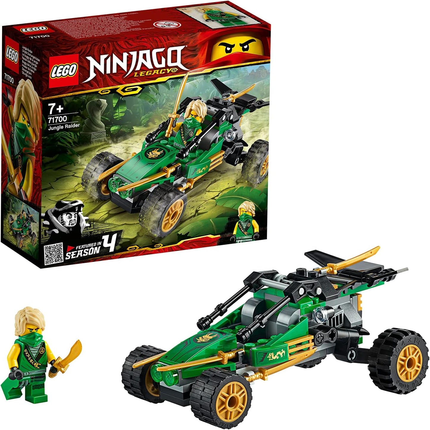 LEGO 71700 Ninjago Legacy Lloyds Jungle Robber Car with Lloyd Mini Figure, Tournament of the Elements Kit