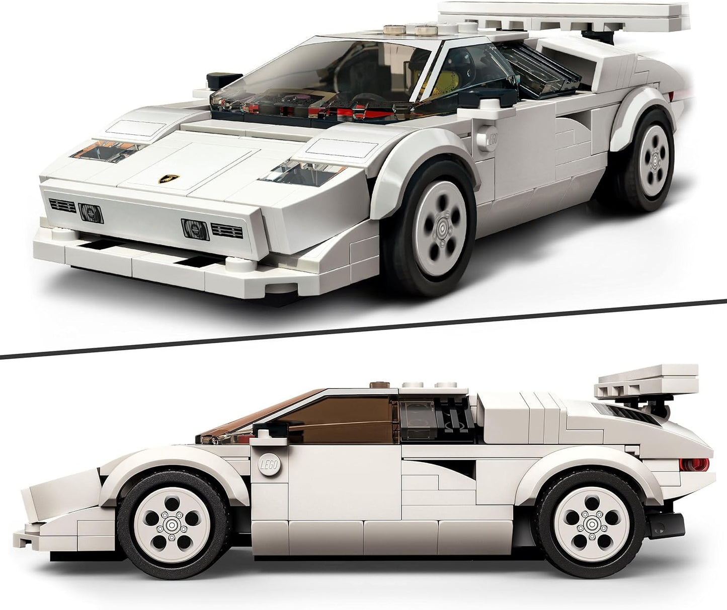 LEGO Speed Champions Lamborghini Countach Model Car Kit with Cockpit for 2 Figures, Racing Car as a Gift for Children, Boys and Girls from 8 Years, 2022 Collection 76908