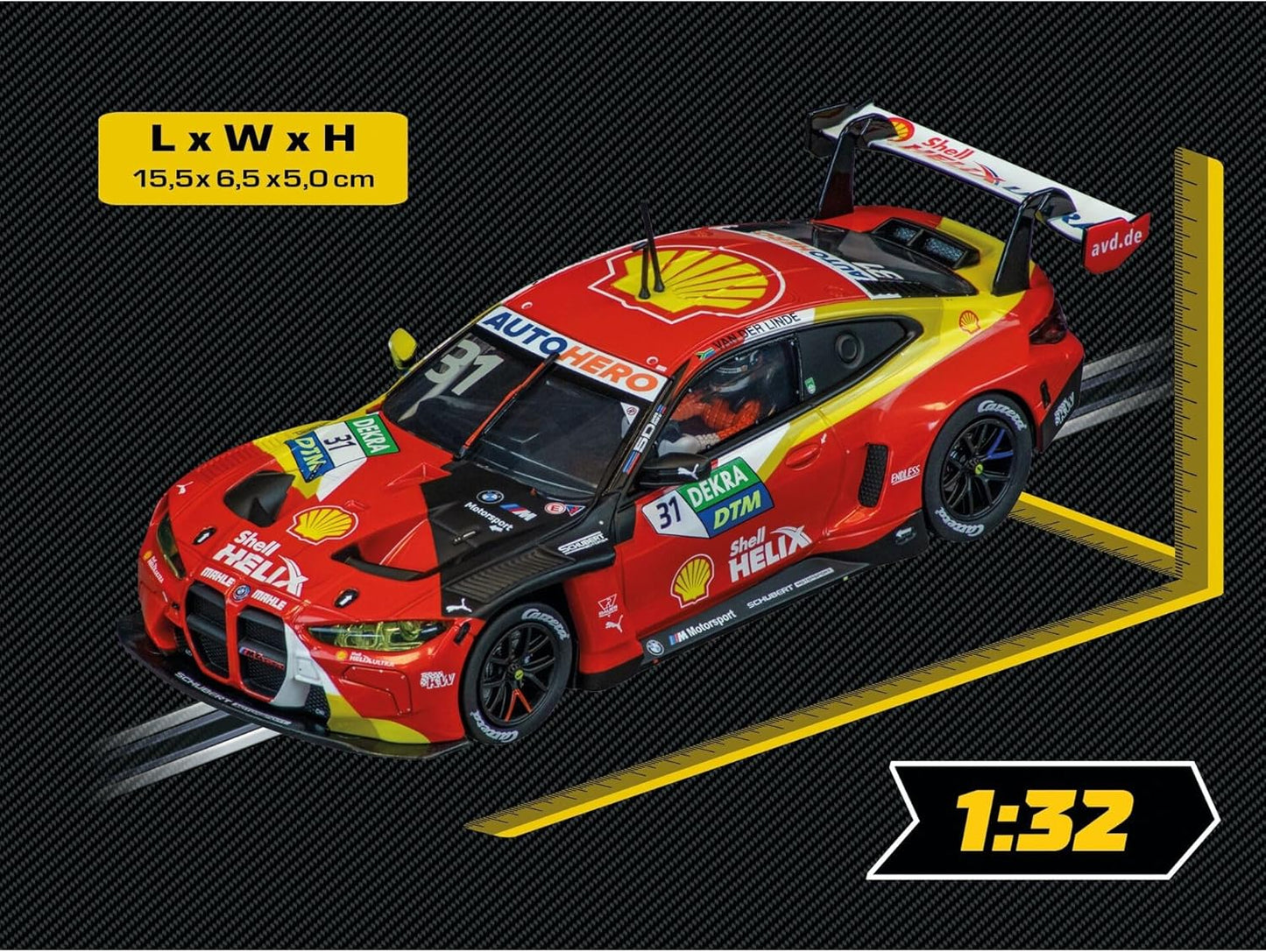 Carrera - 20031077 - Digital 132 I BMW M4 GT3 Schubert Motorsport No. 31" I For BMW Enthusiasts I Original BMW Licence I Slot Car Scale 1:32 I Authentic Luminous Front, Rear & Brake Lights