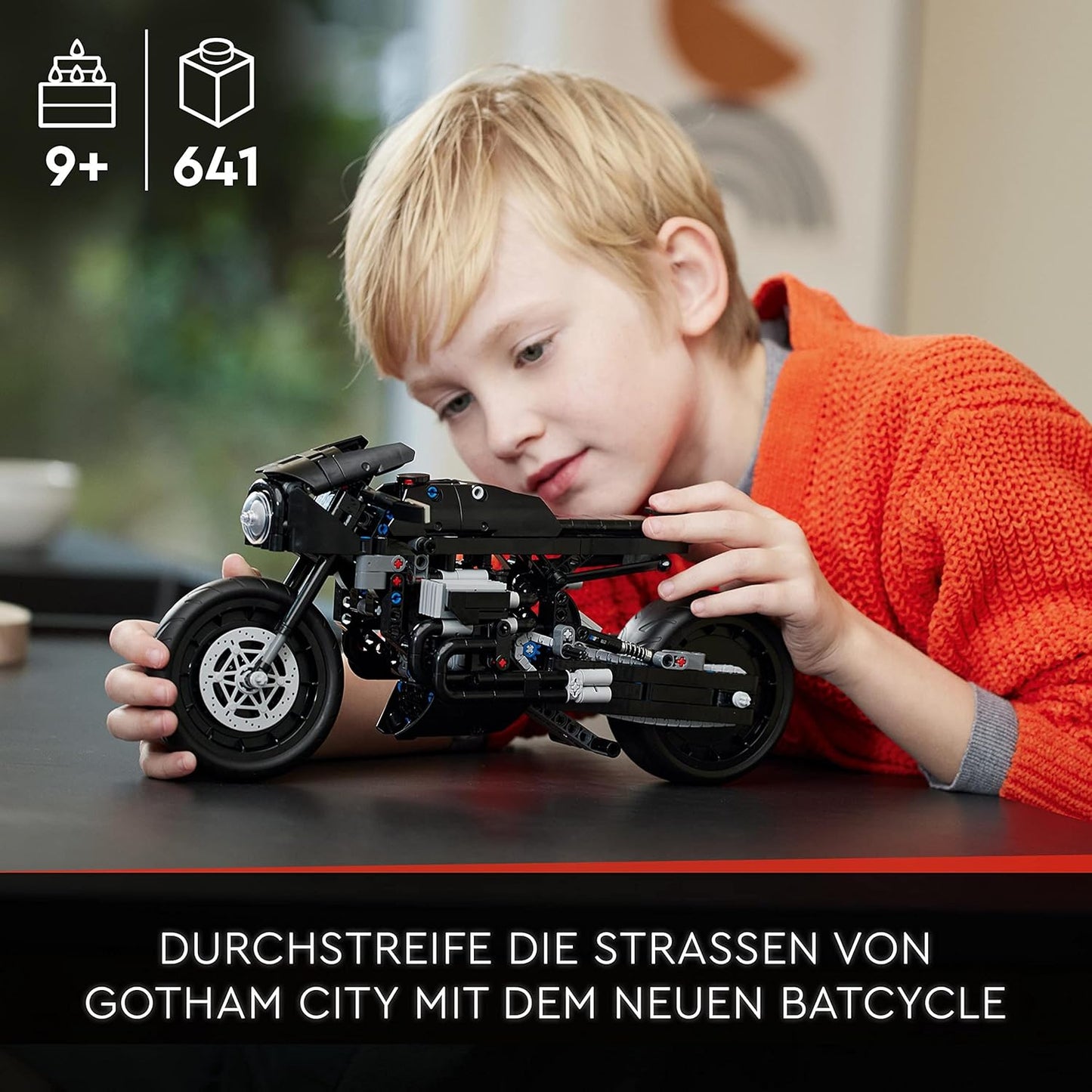 LEGO 42155 Technic The Batman BATCYCLE Set, Motorcycle Toy, Scale Model Kit of the Iconic Superhero Bike from the Movie 2022