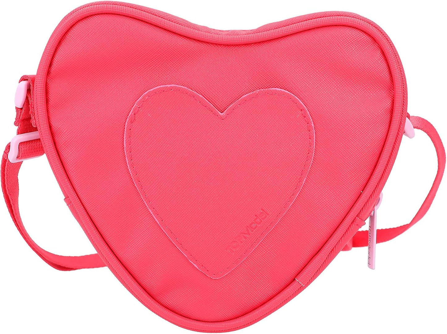 Depesche 12257 TOPModel One Love Heart Bag for Children, Red Bag with Adjustable Shoulder Strap and Front Compartment, Multi-Coloured