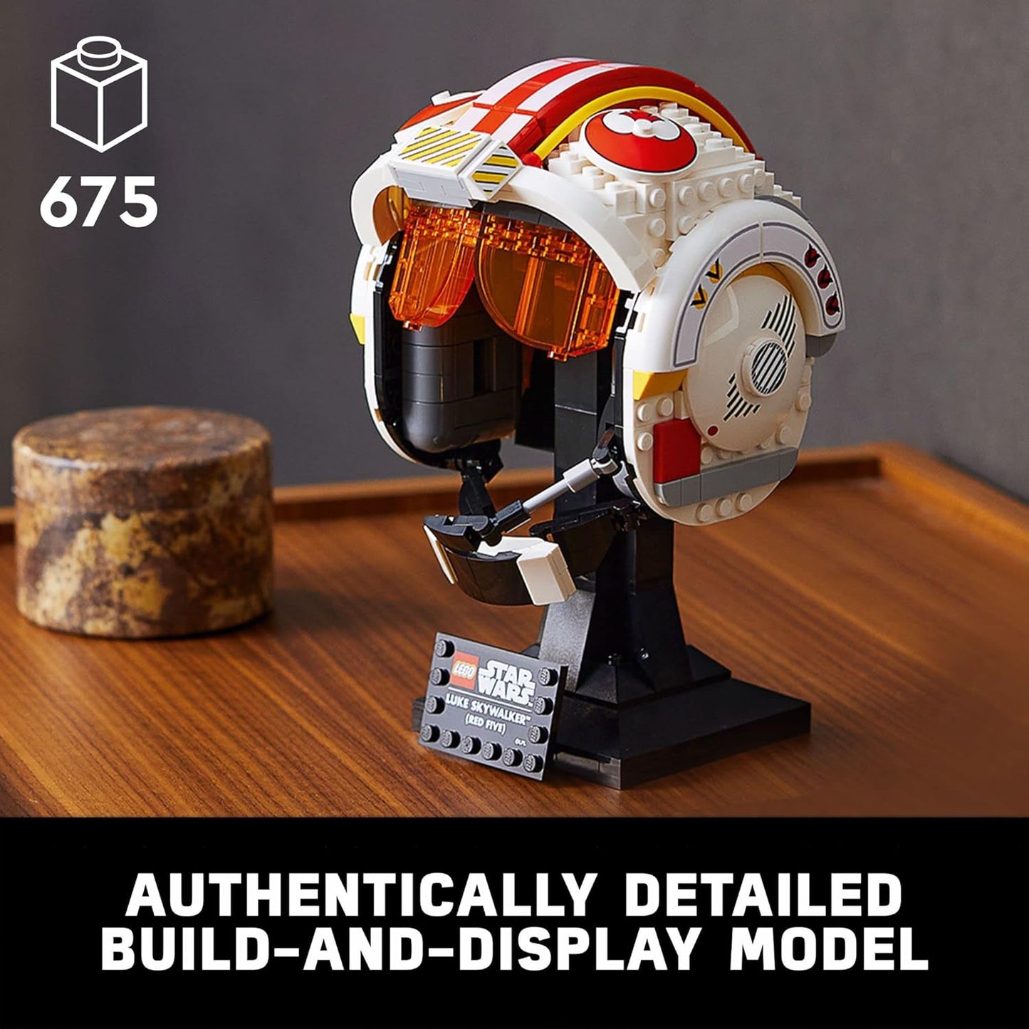 LEGO Star Wars Luke Skywalker (Red Five) Helmet 75327 Adult Building Kit; Star Wars Collectible for Display (675 Pieces)