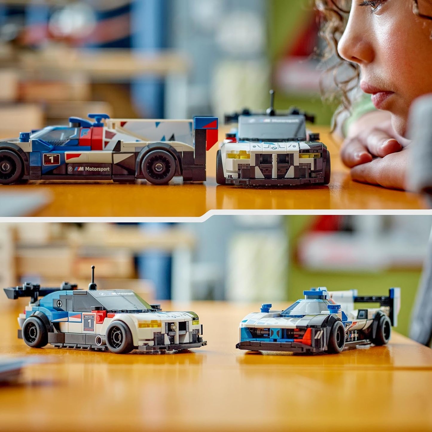 LEGO Speed Champions BMW M4 GT3 & BMW M Hybrid V8 Racing Car Toy with 2 Buildable Model Cars and 2 Racer Mini Figures, Gift for Boys, Girls from 9 Years, Model Car 76922