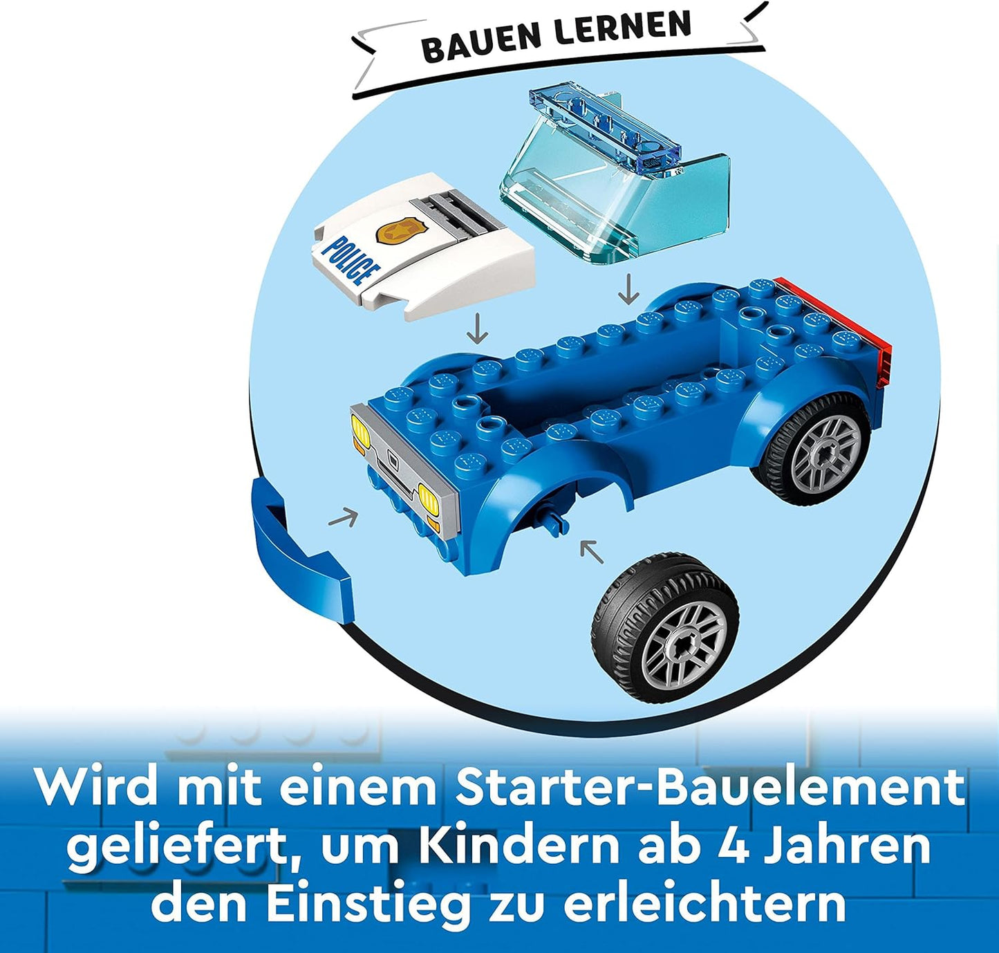 LEGO 60370 City Breakout from the Police Station Playset, Police Car Toy and Motorcycle for Children from 4 Years, Police Toy with Prison Building and 4 Mini Figures