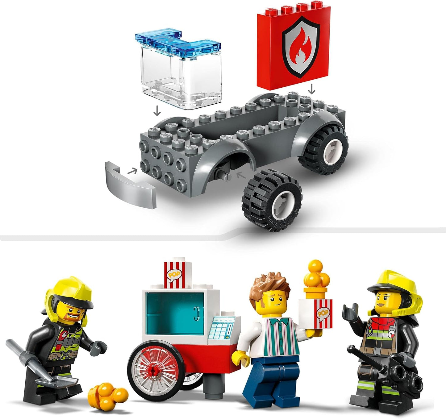 LEGO City 60375 Fire Station and Fire Engine, Fire Brigade, Educational Toy for Children Aged 4 Years and Above, Gift for Boys and Girls