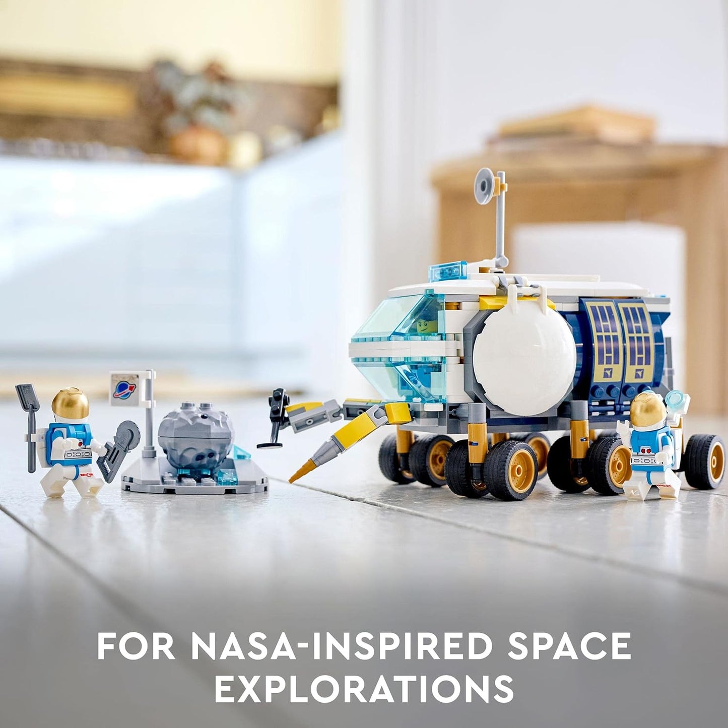 LEGO 60348 City Moon Rover, Space Toy from 6 Years for Girls and Boys, with Astronaut Mini Figures NASA Series for Children