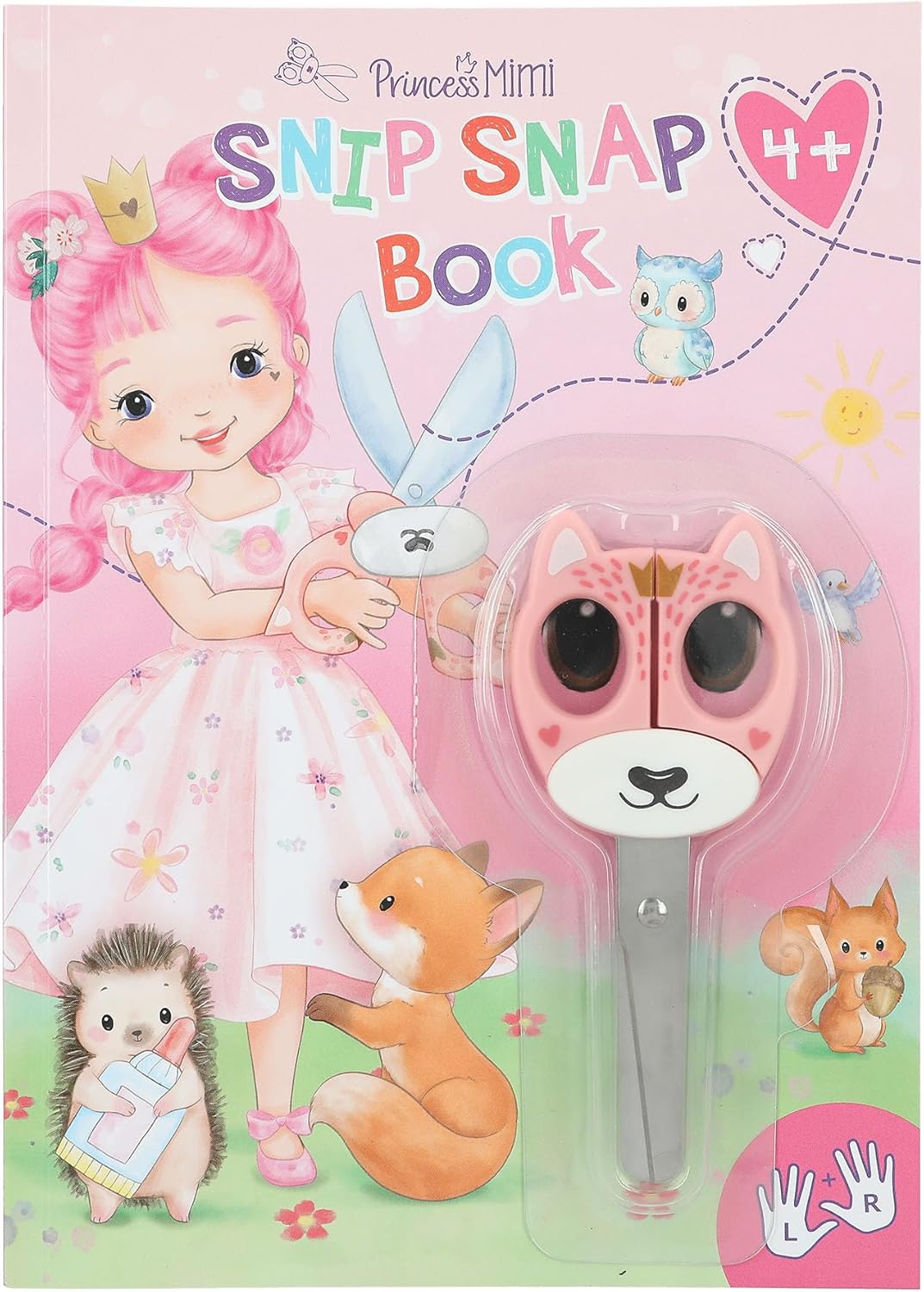 Depesche 12131 Princess Mimi Snip Snap Book, Craft Book with Forest Animals Motifs, Exercise Book with Cutting Exercises, Includes Children's Scissors, from 4 Years