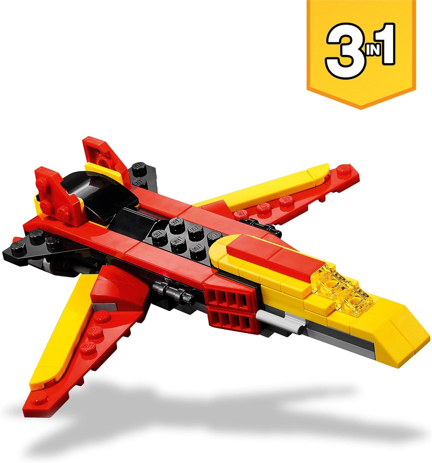 LEGO 31124 Creator 3-in-1 Super-Mech Robot Dragon Figure, Creative Aeroplane Toy for Children from 7 Years