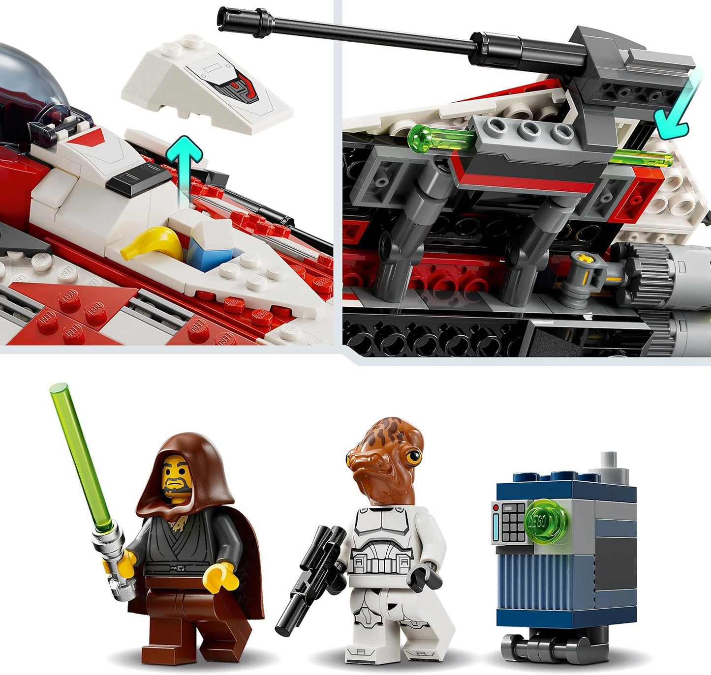 LEGO Star Wars Jedi Bobs Star Hunter Building Toy Star Ship Stones Popular Character Birthday Gift for Boys Girls and All Fans from 8 Years 75388