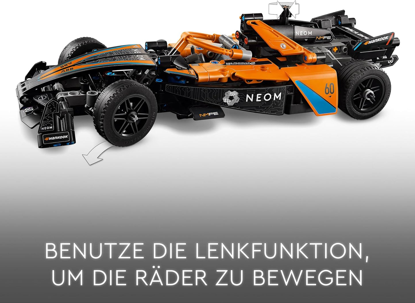 LEGO Technic 42169 NEOM McLaren Formula E Race Car, Racing Car Toy for Children of Ages 9+, for Boys and Girls, Model Vehicle Building Set, Decoration for Children's Room, Birthday Gift Idea